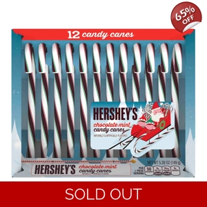 Hershey's Chocolate Mint Candy Canes - 12ct Christmas Edition 149g Box